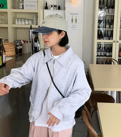 baon-開襟衛衣<br>바온-[24시간 new 5% sale] 폰나 투웨이 카라 집업 (6color)