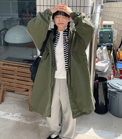 baon-大衣<br>바온-[24시간 new 5% sale] [unisex] 소베트 후드 야상 자켓 (4color)