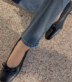 attrangs-平底鞋<br>아뜨랑스-아뜨랑스 - sh2438 은은한 광택감이 도는 러블리한 리본 플랫 슈즈 shoes