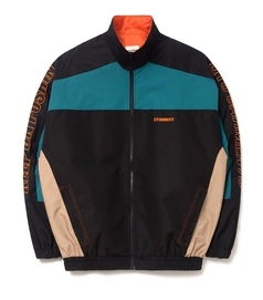 QT8 Garments-外套 <br>QT8 Garments-FG Retro Track Jacket (Black/Bluegreen/Orange)