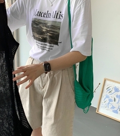 baon-T恤<br>바온-썸미 프린팅 반팔 티 (3color)