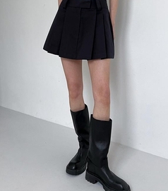 BLACKUP-短裙<br>블랙업-스피니 플리츠 미니스커트