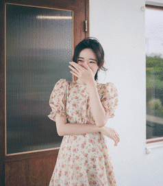 milkcocoa-連身裙<br>밀크코코아-Amelie dress line. spring garden frill flower dress